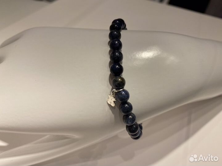 Браслет из натурального камня - Дюмортьерит 6 мм