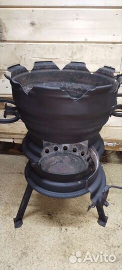 Печь под казан из дисков