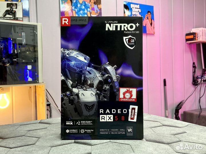 Видеокарта sapphire nitro+ Radeon RX 580 8GB gddr5