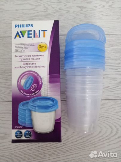 Набор контейнеров для хранения грудного молоко