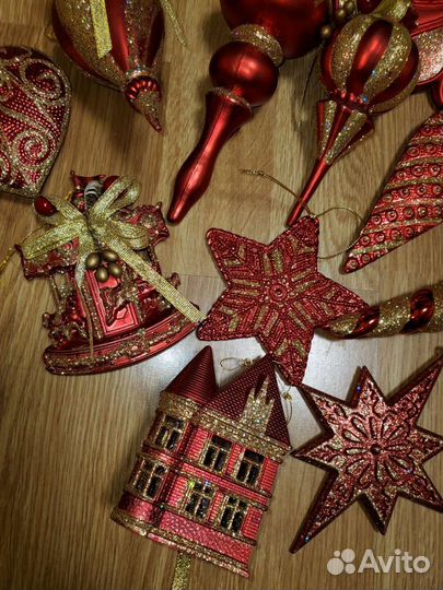 Набор ёлочных украшений 18 шт. В отличном состояни