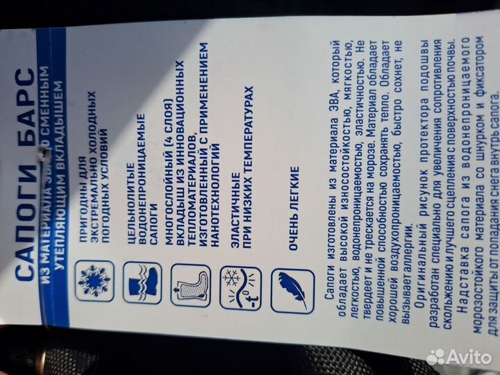 Сапоги барс