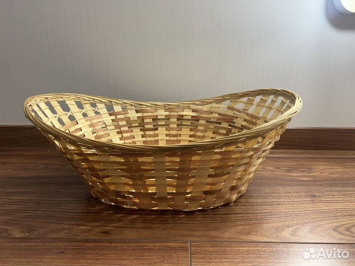 Корзина плетеная без ручки