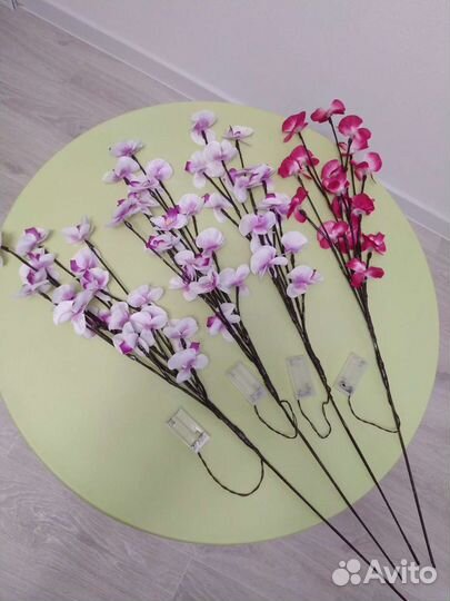 4шт Орхидеи светодиодные