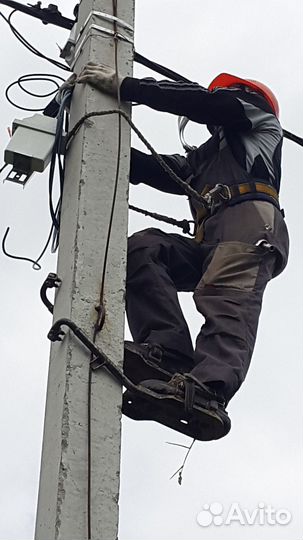 Электромонтажные работы,опоры лэп,кл,муфты,сип