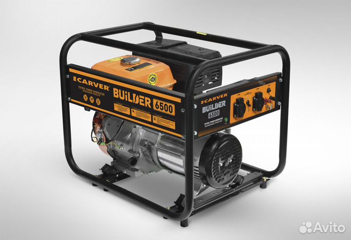 Генератор Бензиновый carver PPG-6500 builder