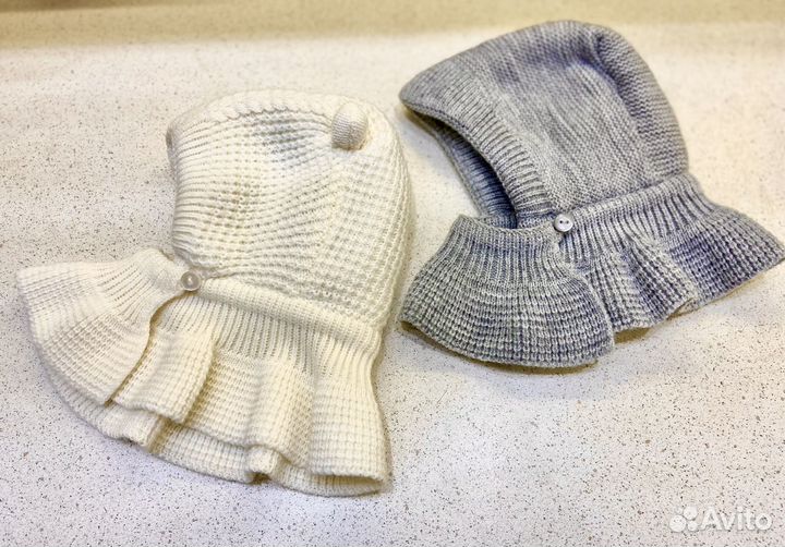 Шапки- шлем на малыша зимние 