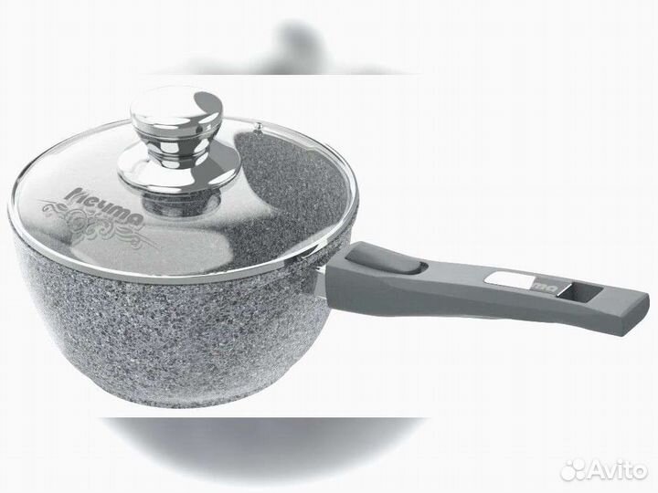 Ковш 1,7л съемн ручка Premium grey