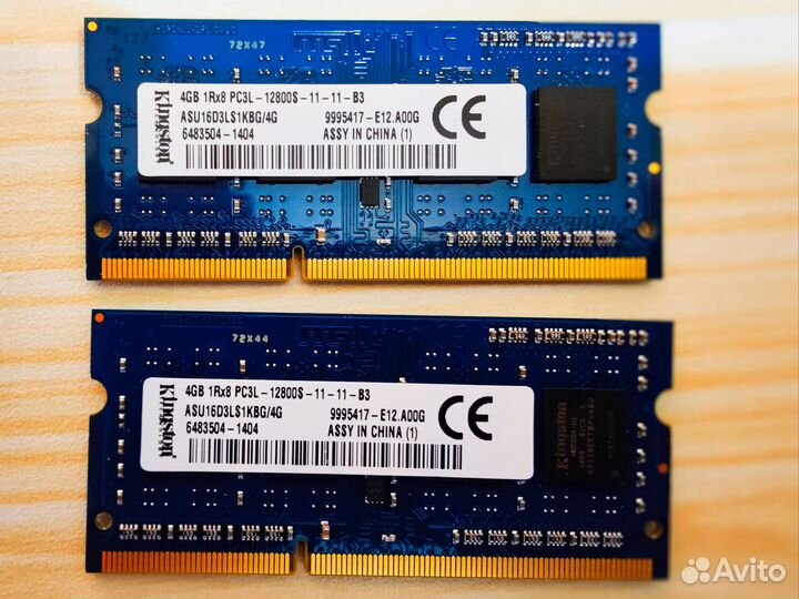 Оперативная память ноутбука ddr3l so-dimm (1 шт)