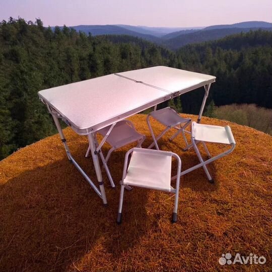 Стол туристический складной +4 стула
