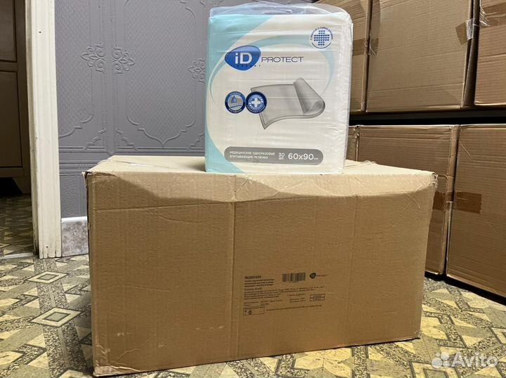 Пеленки 60х90 180 штук для авито доставки