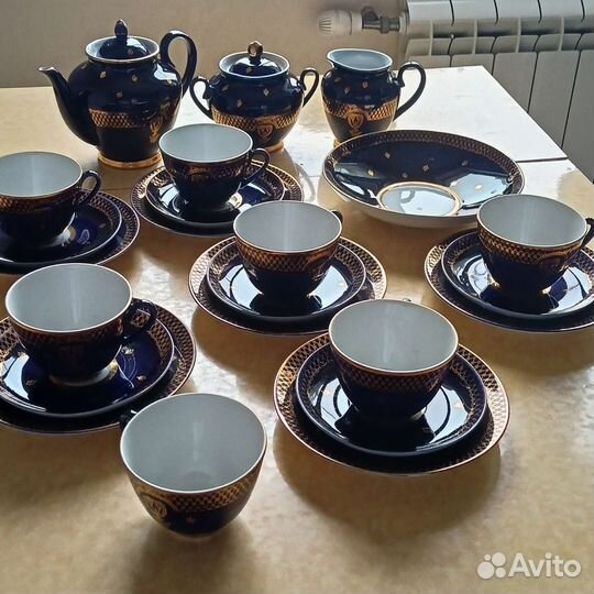 Сервиз чайный кобальт лфз