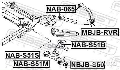 Сайлентблок переднего рычага NAB-S51M Febest