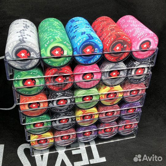 Покерный набор EPT керамика 300шт фишки для покера