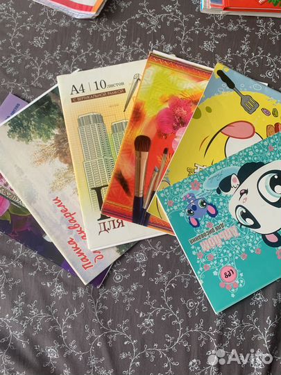 Альбомы для рисования, цветной картон А3