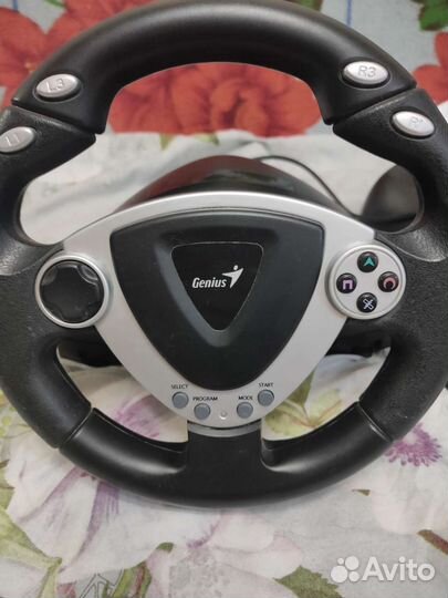 Игровой руль с педалями для пк