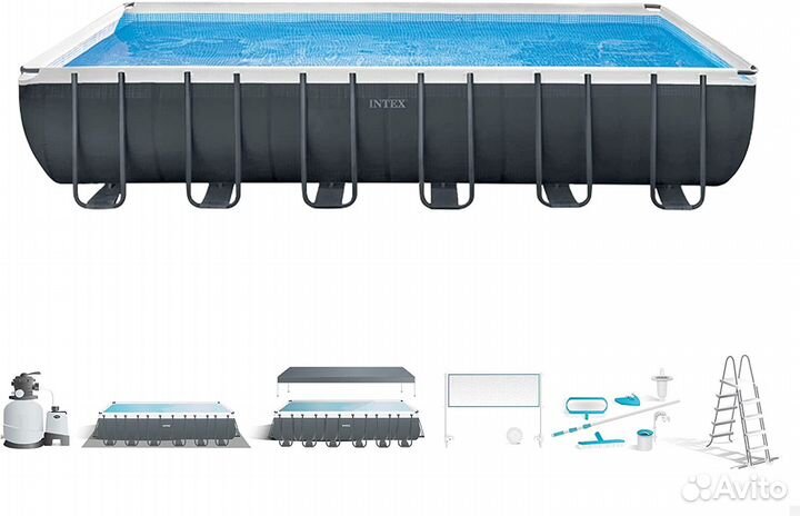 Кapкасный бассейн Intex 7.32 x 3.66 x 1.32м, 26368