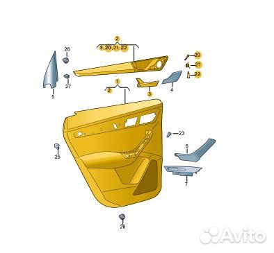 Б/У Обшивка двери Состояние на фото, оригиналnnУ