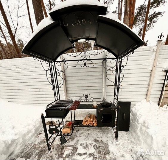 Мангал в стиле лофт