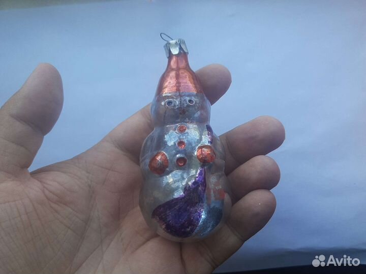 Елочные игрушки СССР снеговик