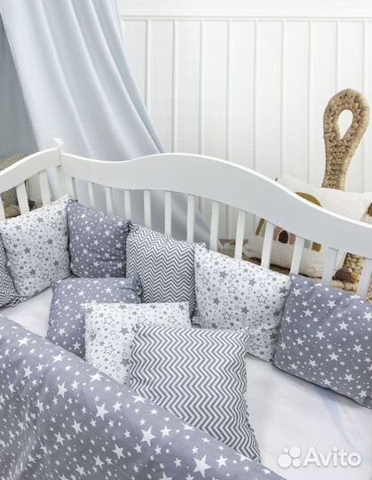 Бортики в кроватку с одеалом