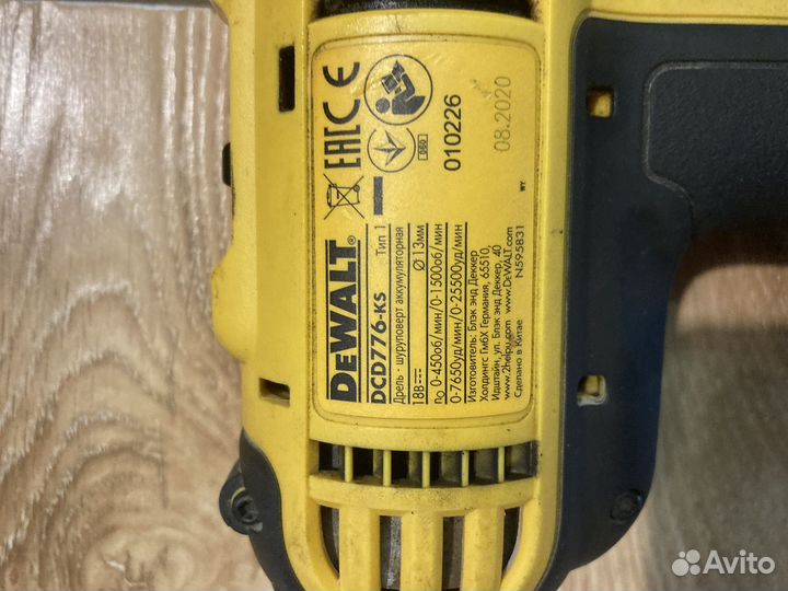 Шуруповерт dewalt dcd 776