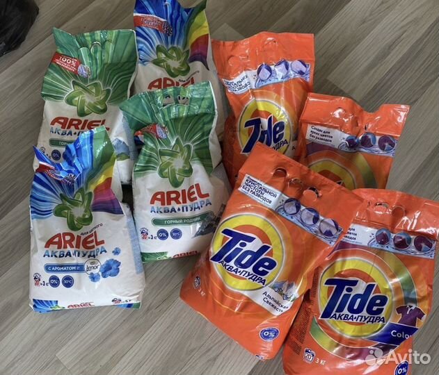 Стиральный Порошок Ариэль,Тайд 3 кг Tide,Ariel