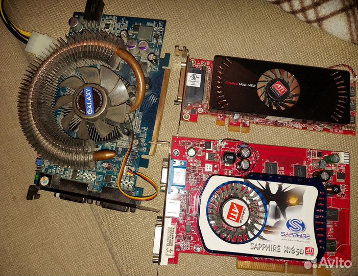 Видеокарты разные DVI, Display Port, PCi AGP