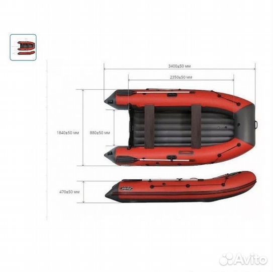 Надувная лодка 340 нднд Reef