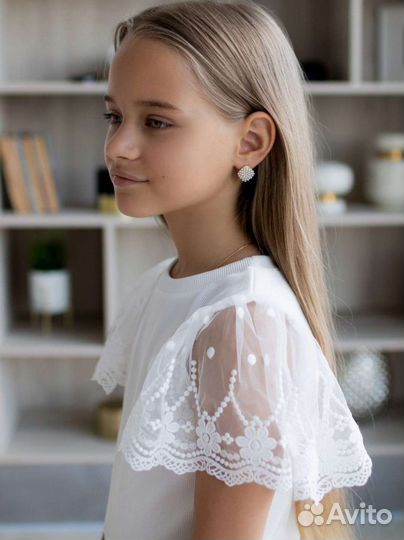 Блузка нарядная 128, 134, 140, 146 в наличии