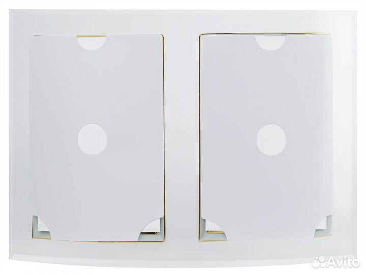 GT 204/G вертикальная гнутая двойная,золото 10*1