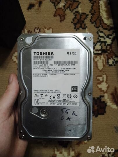 Жесткий диск на 500 гб toshiba