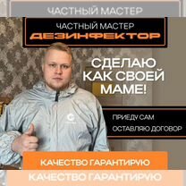 Уничтожение клопов, тараканов, кротов. Дезинсекция