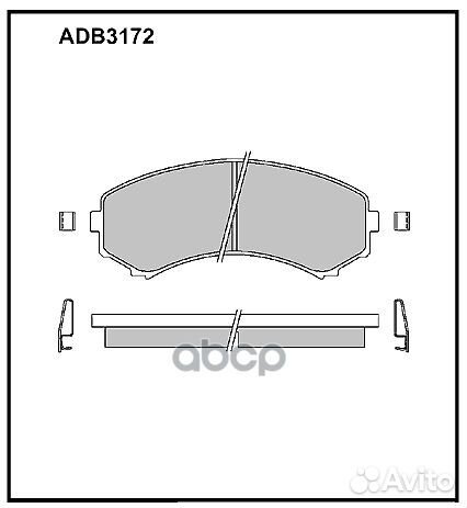 Колодки тормозные дисковые перед ADB3172 AL