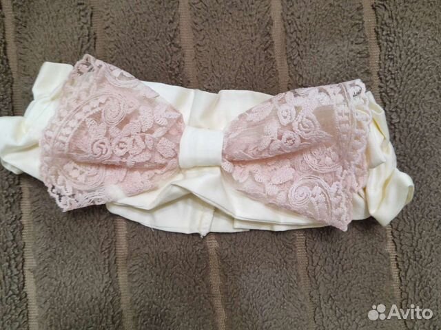 Бант на выписку розовый