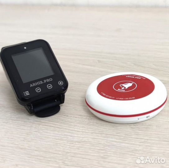 Кнопка вызова официанта и часы пейджер Элит