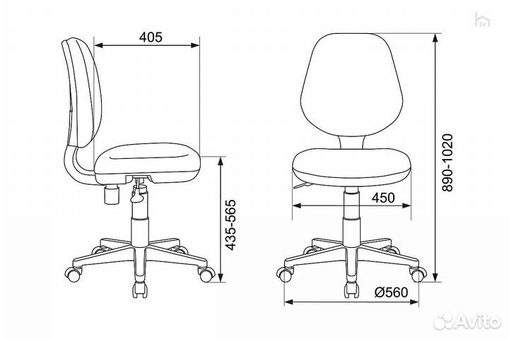 Кресло компьютерное детское Бюрократ CH-W213/TW-13