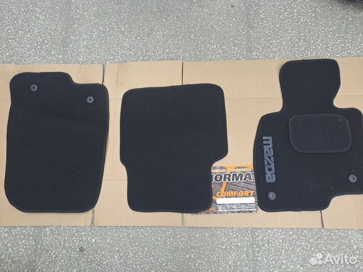 Коврики ворсовые черные mazda 6 2013-2017 (не комп