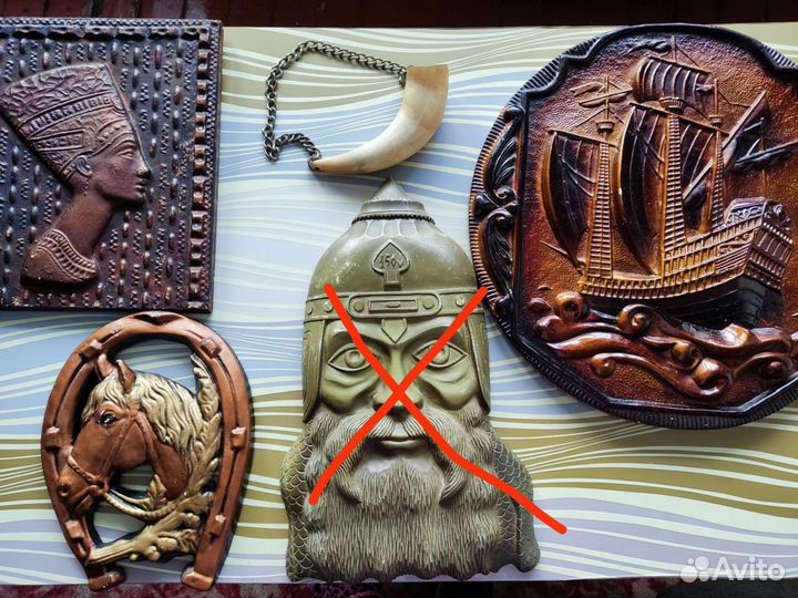 Панно настенное из гипса картины рог