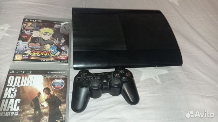 Sony playstation 3 super slim 256 Гб + 2 игры