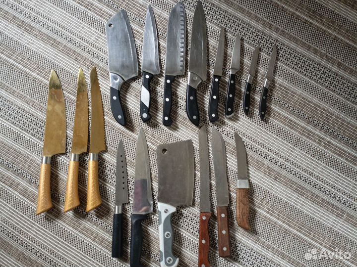 Ножи б-у, и подставка для ножей