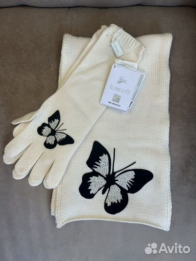 Комплект шарф и перчатки