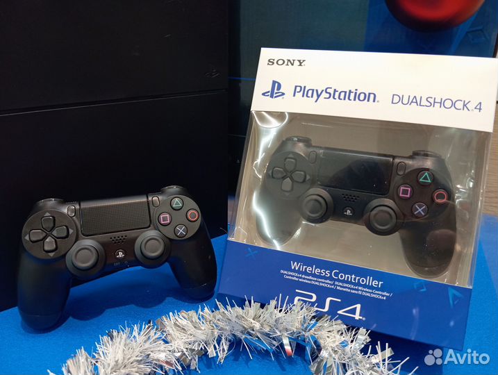 PS4 1Tb+2 джоя+куча игр(Гарантия)