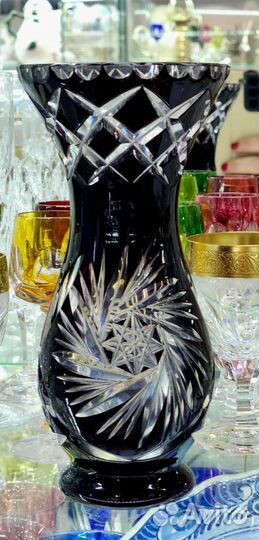 Ваза, цветной хрусталь. Германия