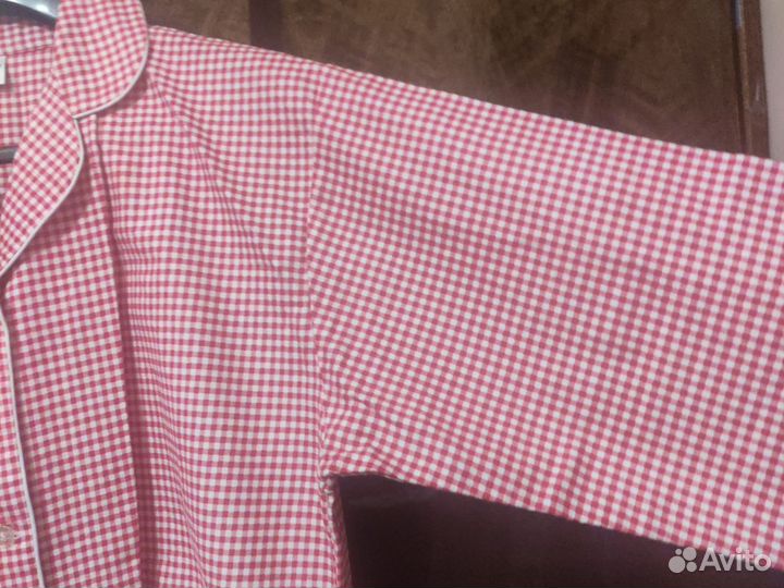 Новое домашнее платье-рубашка р L 50фланель хлопок