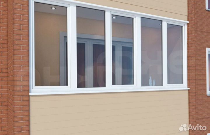 Остекление балконов и лоджий под ключ R8177