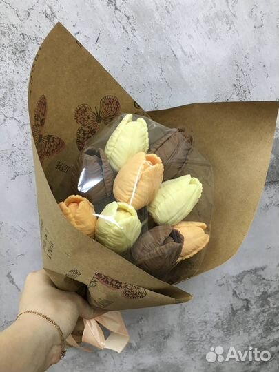 Шоколадные цветы на 8 марта