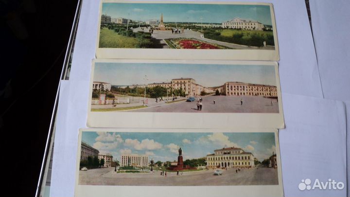 Набор открыток 12шт. Волжские города 1964 нестанд
