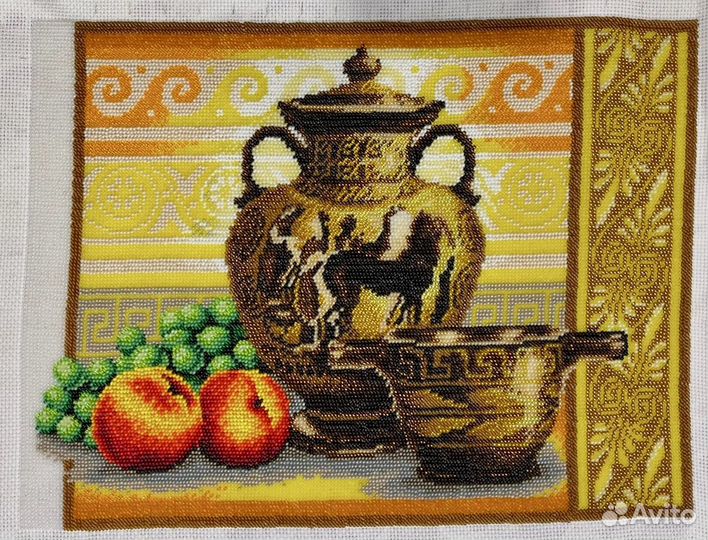 Картина из бисера «Греческие вазы»
