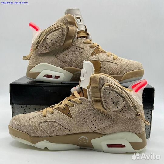 Кроссовки Nike Air Jordan 6 Retro x Travis Scott (Арт.85988)